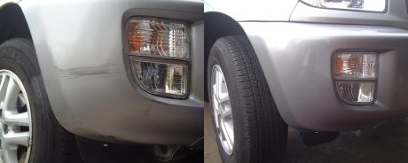 Bumper scuff repair by Auto Blemish Control